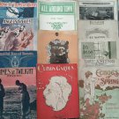 Lot of 12 Antique Vintage Music Sheets 1900 Tice Stastny Godard Oesten Max Waltz