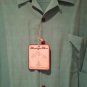 New Green 100% Silk XXL large Shirt Button Montego Mon Hula three palm brand