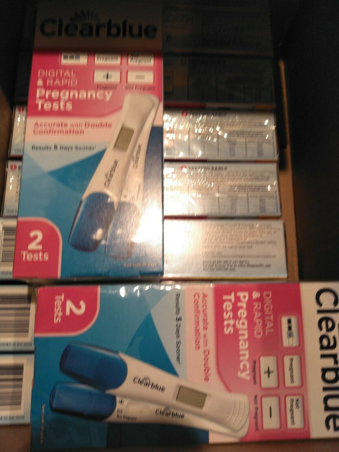 New Clearblue Digital & Plus Pregnancy tests 2 Ways to test 2 Tests/box 10 boxes