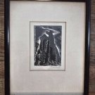 Seasons greetings 1947 Friedlawic matted mounted framed vintage old antique