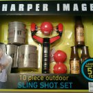 SHARPER IMAGE,10 PC OUTDOOR SLINGSHOT TARGET SHOOTING GAME,W/ SOFT FOAM BALLS,8+