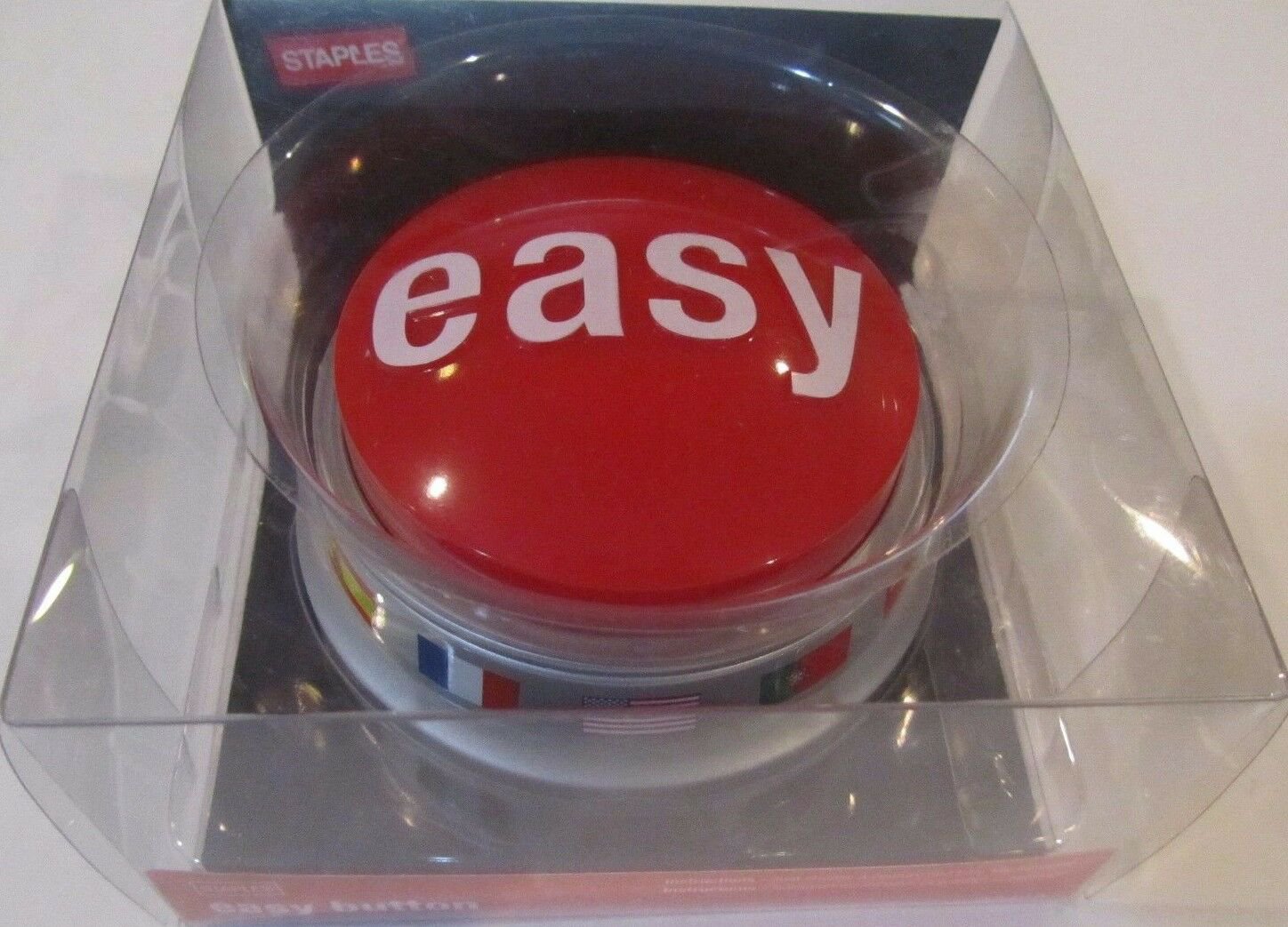 New STAPLES SPANISH EASY BUTTON espa&Atilde;&plusmn;ol INTERNATIONAL Global Multi Languange
