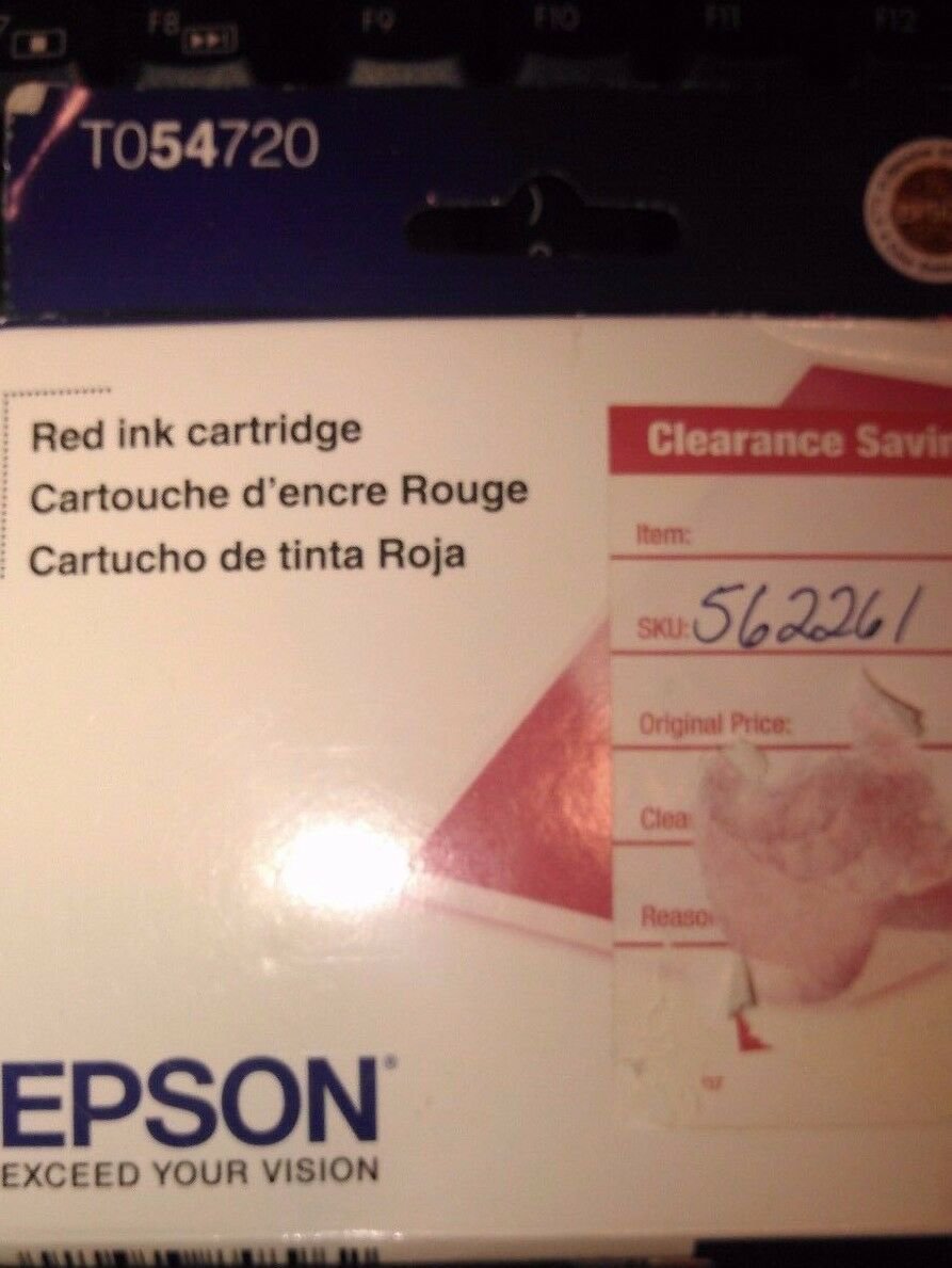 Brand New in Box Epson T054720 Red Ink Cartridge