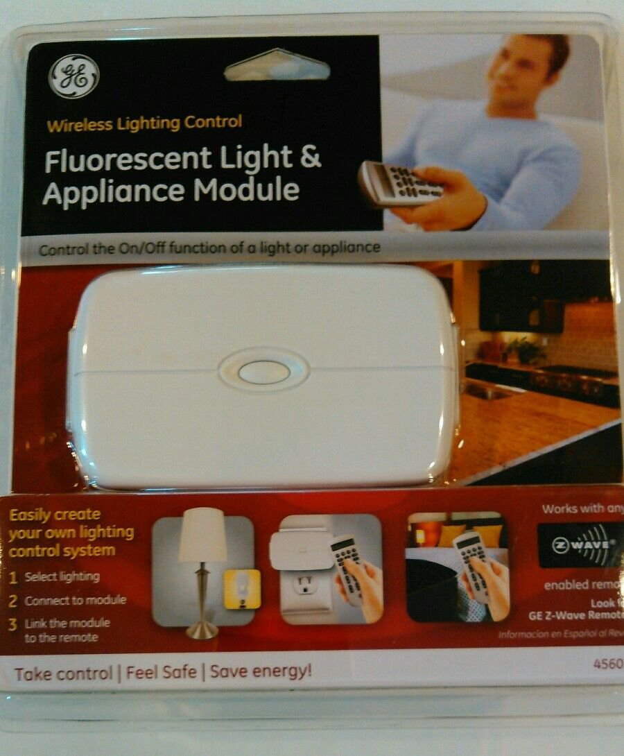 New  GE Z-WAVE Home Automation Fluorescent LIGHTING AND APPLIANCE MODULE 45603