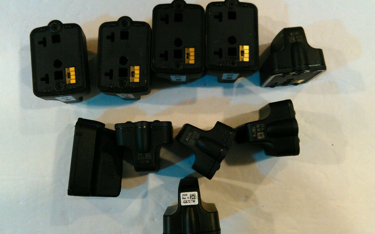 10 genuine Virgin Empty Ink Cartridge HP 02 black c0871W c8721W