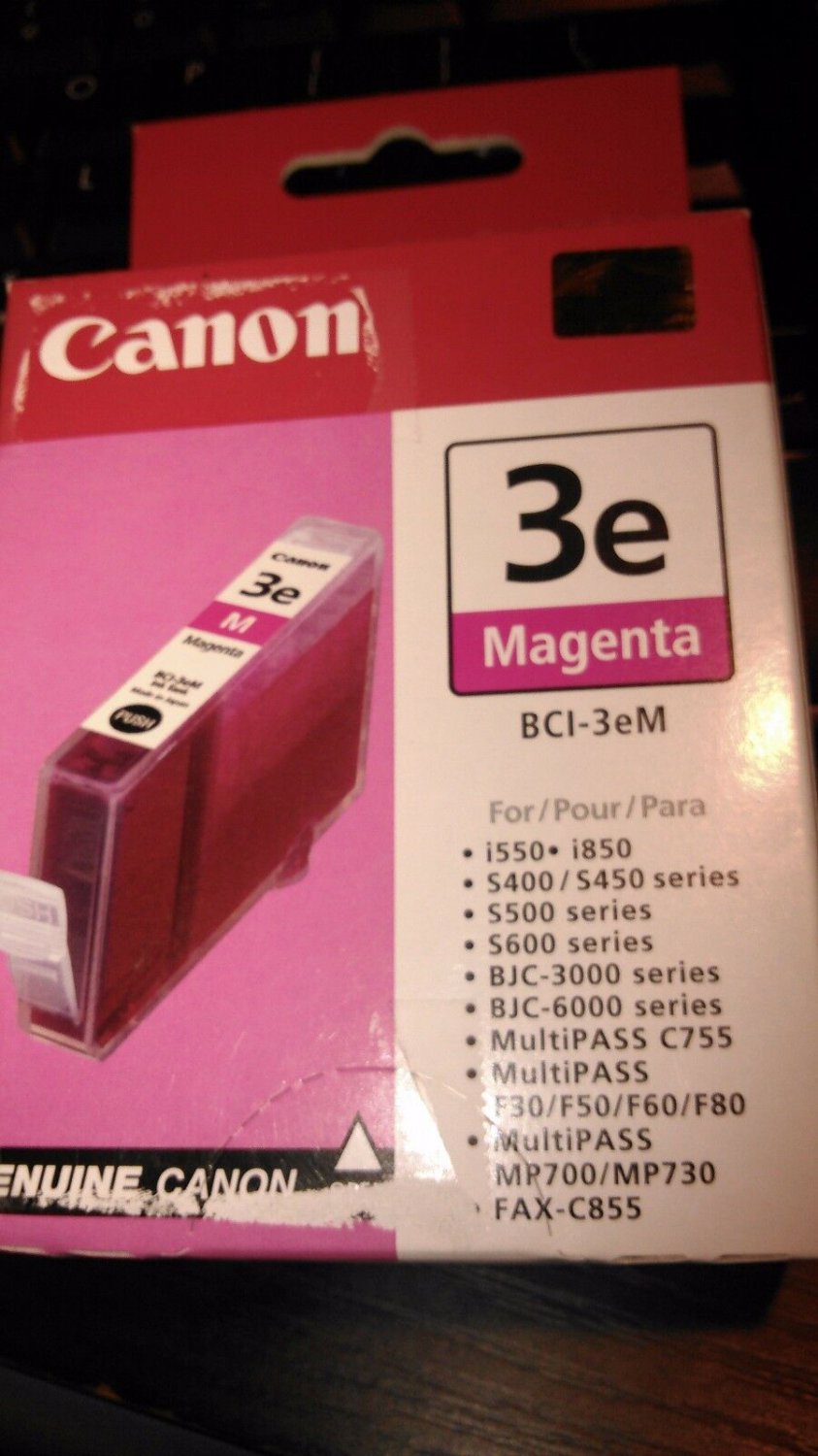 Bran New Cannon Authentic Genuine BCI-3eM Magenta/Color Ink Cartridge