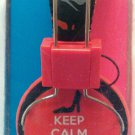 New Red Vivitar KIDS Keep calm and buy Shoes Stereo HEADPHONES with in-line mic