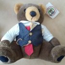 RARE! Russ Berrie Vintage Stock Broker Bear Stearns Teddy Bear Chase Stuffed