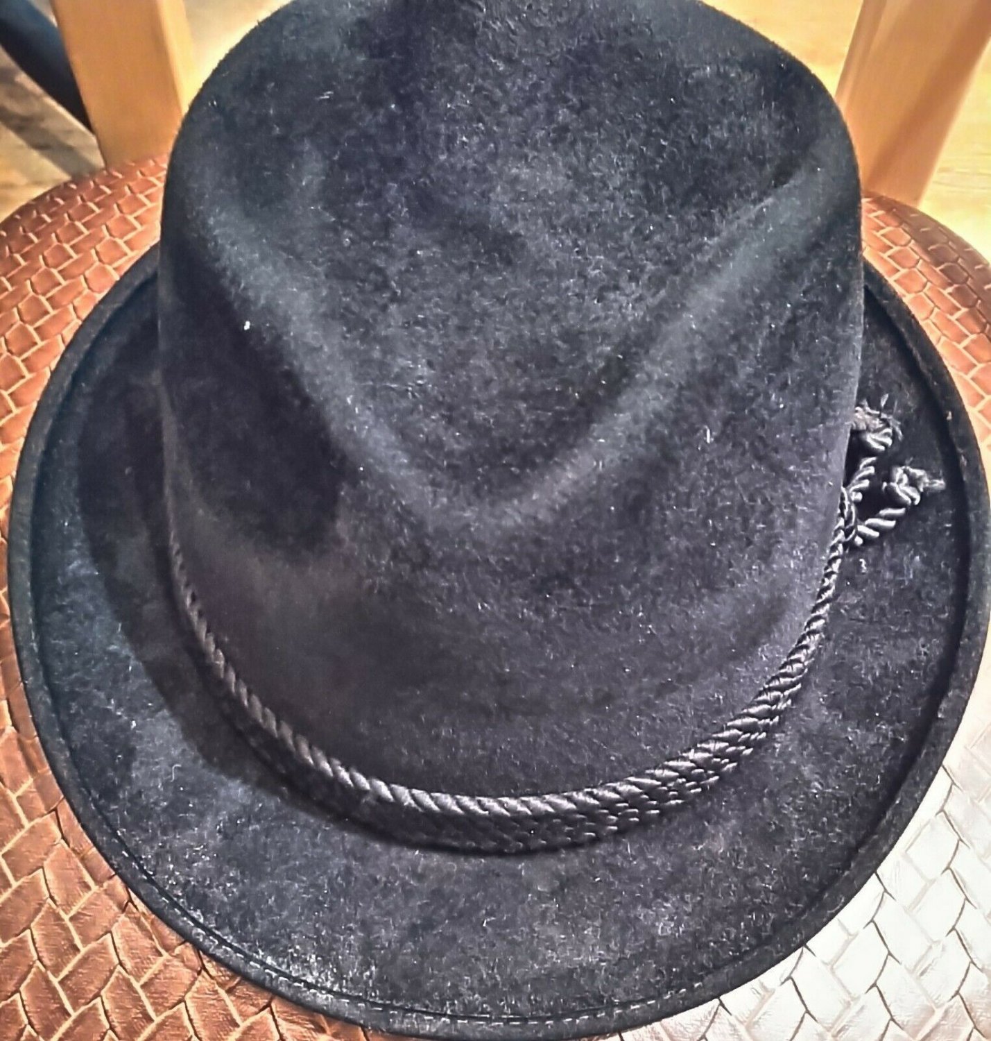 Nice Buckley Vintage black mens Hat Rogers Clothes Fur Blend 7 1/4 187-1 London