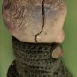 Beautiful rare Vintage 1940's Antique very old doll girl brown knitted Toy kids