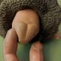 Beautiful rare Vintage 1940's Antique very old doll girl brown knitted Toy kids