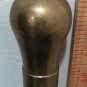RARE Antique Vintage WS Heavy SOLID BRASS Knob Handle CANE oak walking stick 35"