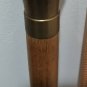 RARE Antique Vintage WS Heavy SOLID BRASS Knob Handle CANE oak walking stick 35"