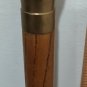 WOW! Antique Vintage WS Heavy SOLID BRASS Handle CANE oak walking stick 35 1/8"