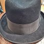 Saks Fifth Avenue vintage black fedora style hat hatter 7 1/4 Fredkelly New York