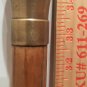 Antique Vintage WS Heavy SOLID BRASS top Handle CANE oak walking stick 35 1/2"