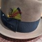 Beige mens Dobbs Fifth Avenue Vintage Hat Fedora Bowler Carmody 7 1/4 Feather