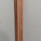Collectable Antique Vintage WS Heavy SOLID BRASS CANE oak walking stick 34 3/4+"