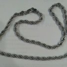 24" Stainless Steel Chisel 4.0mm White Rope Chain Necklace Jewelry Lobster Clasp