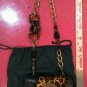 VINTAGE Maya Womens Leopard pattern Resin Framed Clutch Handbag Brown black gold