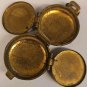 Vintage Victorian Brass GOLD 4 WAY Fold Out Picture Locket BROOCH Pendant Gift