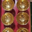 11 Vintage International Silver Company 23KT Gold Plated Champagne Goblets Dish