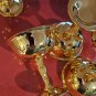 11 Vintage International Silver Company 23KT Gold Plated Champagne Goblets Dish