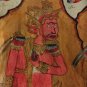 Large Vintage BALI RAMAYANA TRADITIONAL Hand Painted Canvas Fabric Artwork Art