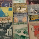 Lot of 12 Antique Vintage Sheet Music  1907-1918 art deco lady Marguerite eileen