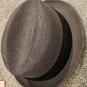 Authentic Vintage Maclane Supreme New York Deflex Milan Weave Gray Fedora Hat 7"