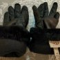 UGGS UGG FONTANNE SMART GLOVES SHEARLING TRIM BLACK S/M women's mitten leather