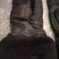 UGGS UGG FONTANNE SMART GLOVES SHEARLING TRIM BLACK S/M women's mitten leather