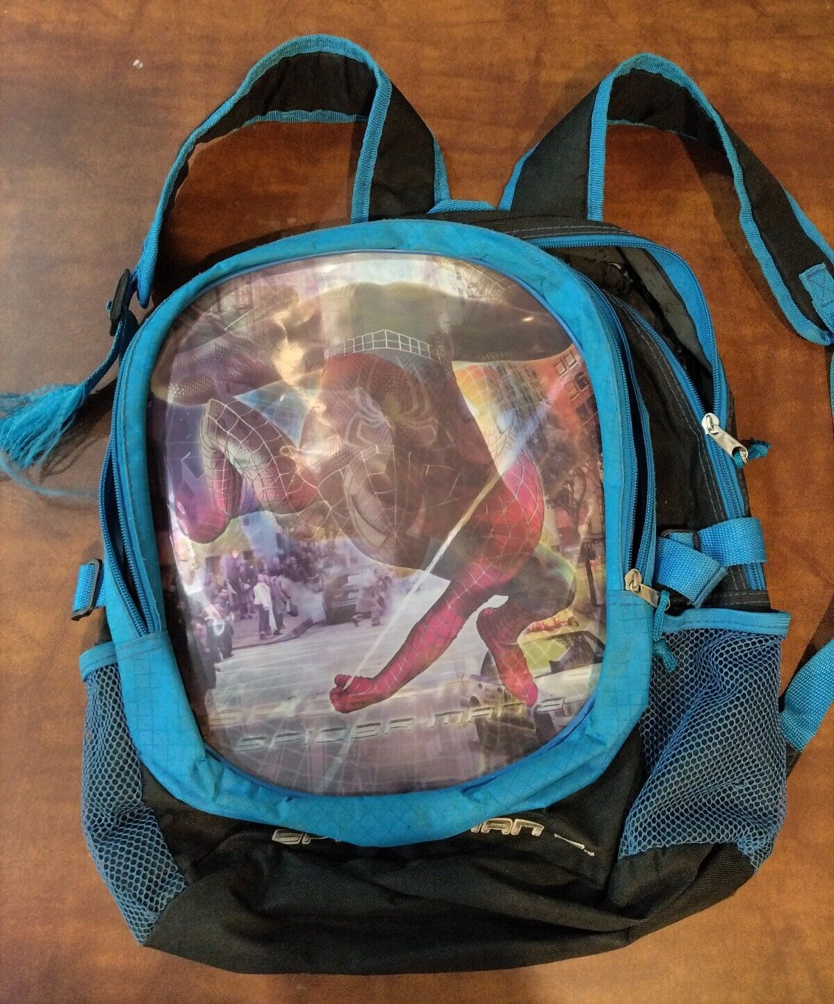 Spiderman 3 Spiderman Black red 3D Spiderman Vintage 2007 Backpack zippered good