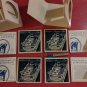Holland America Line 4 Coasters Delft Blue Ceramic Tile Cork Back Ship Vintage