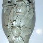 vintage Chinese light comes through Vase Carved Soapstone Sculpture Lotus Floral
