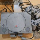 Sony PlayStation 1 Video Game Console Plus 2 Remotes & Memory Card Vintage 80's