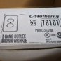 21 New Mulberry Brown Wrinkle Metal Duplex Receptacle 1-Gang Wall Plate Vintage