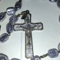 VINTAGE Rosary JESUS Coral Cross beads 25+" necklace &acirc;�&nbsp; BASILICA made in ITALY