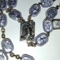 VINTAGE Rosary JESUS Coral Cross beads 25+" necklace &acirc;�&nbsp; BASILICA made in ITALY