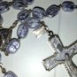 VINTAGE Rosary JESUS Coral Cross beads 25+" necklace &acirc;�&nbsp; BASILICA made in ITALY
