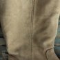 Vintage Coach Boots Tatum Tan Suede Leather 7 1/2 wool Sock Cuff Legacy Stripe
