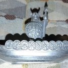 Vintage TINN Pewter Viking Norge Warrior Ship TRB Handstopt Norway broken dragon