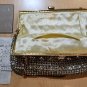 NWT Alexanders Vintage Beaded HandBag Clutch Purse Rhinestone Diamond w/ mirror