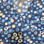 Medical Uniform Scrubs Womens Top Wrap blue white navy circles Pockets all sizes