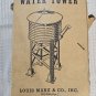 Louis Marx & Co. Inc. No. 065 Plastic Water Tower in Original Box Grey New York