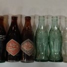Lot of 10 VINTAGE GLASS Coca-cola BOTTLES COKE London Israel Sri 75 1976 184ml