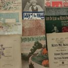 Lot of 12 Antique Vintage Sheet Music 1897-1918 roses old scotch song rosebud