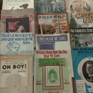 Lot of 12 Antique Vintage Sheet Music 1902-1919 piano solo barbelle Pfeiffer