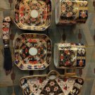 Lot of 6 GilMan Collamore Bone China 2614 tea cups saucers royal 2451 knife dish