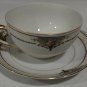 Noritake set Japan Gotham Gold #71437 Fruit, Flowers & Urn TEA CUP & saucer M